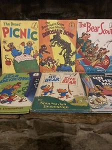 Vintage Lot of 6 Berenstain Bears Hardcover Children's Books 60s-80s - Picture 1 of 10