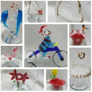 Hand Made Vintage Glass Figures In Original Box Several to choose from Free Ship - Picture 1 of 146