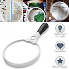 Strong Hand Held Zoom Magnifier 3 Bright LED Large Loupe Magnifying Glass