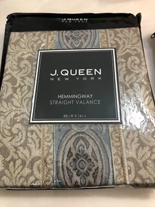 J Queen New York Hemmingway Straight Valance 88" W x 14"L NIP - Picture 1 of 4