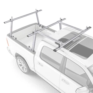 APX25-E Aluminum Pickup Truck Ladder Rack w/Cantilever Extension - Sandy Silver - Picture 1 of 7