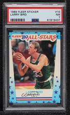 1989-90 Fleer All-Stars Stickers Larry Bird #10 PSA 7 HOF