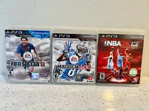 3 ~ Giochi PS3 PlayStation 3 - NBA 2K13, Madden 13, Fifa Soccer 13 - leggermente usati - Foto 1 di 11