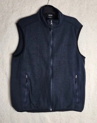 Men's Solaris Large Blue Fleece Full Zip Front Vest Zip Pockets - Image 1 of 4