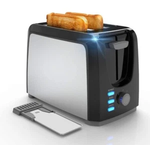 Toaster 2 Slice Best Prime Toasters Stainless Steel Black Bagel Toaster Evenly a - Picture 1 of 1