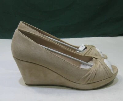 Новый Skintone 3,5 «На танкетке каблук 1» платформе заглянуть носок туфли женщин размер 9 - Изображение 1 из 4