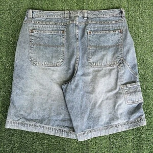 Vintage Y2K Mens Sonoma Baggy Carpenter Jean Dad Skate Blue Jean Shorts 38x10.5" - Picture 1 of 12