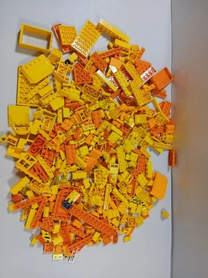 批量 14 盎司 乐高 随机 黄色和橙色 零件 块 分序 — 第 1/4 张图片