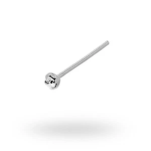 Nasenpiercing Krallennagel mit weißem Zirkonia 1,4 mm aus 925 Silber - Bild 1 von 1