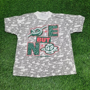 Vintage Funny Naughty But Nice AOP Shirt Large 21x26 White Gray - Picture 1 of 13