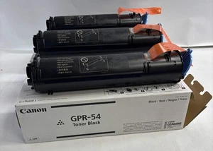3 nuevos tóneres negros abiertos genuinos Canon iR 1435i, 1435P GPR-54, GPR54 (9436B003) - Imagen 1 de 6