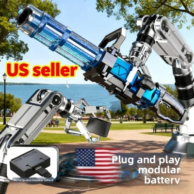 Pistola de água elétrica de cano duplo, spray rotativo de alta pressão, longo alcance - Imagem 1 de 4