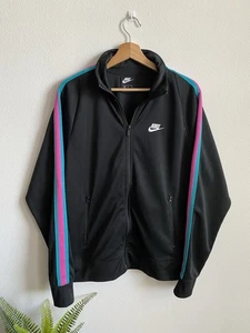 NIKE Sportswear Tribute N98 Black Teal & Pink Zip Track Jacket Size M Miami Vice - Picture 1 of 7