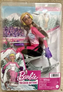 Barbie You Can Be Anything Para Alpine Skier Doll Brunette Brown Hair - - Picture 1 of 4