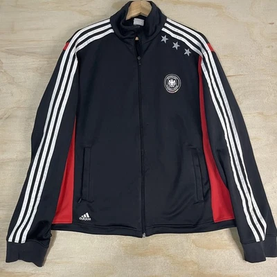 Chaqueta de atletismo de la selección nacional de Alemania para hombre XL negra roja fútbol cremallera completa Adidas Foto 1 de 4