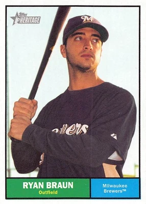 2010 Topps Heritage #393 Ryan Braun - Image 1 of 2