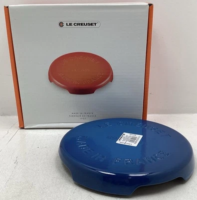 Le Creuset Enameled Round Signature Trivet Cast Iron New In Marseille(Blue) - Image 1 of 4