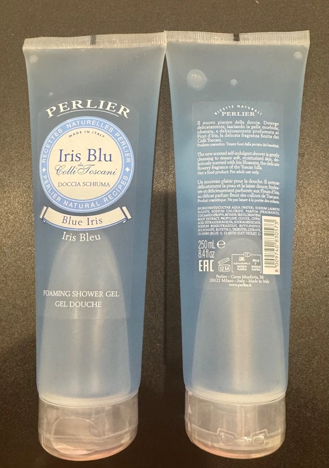 (Paquete de 2) Gel de ducha espumoso PERLIER Iris Blue Iris 250 ml / 8,4 fl oz  Foto 1 de 1
