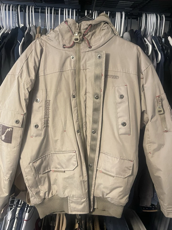 Abrigo Chaqueta Parka con Capucha GEOGRAPHICAL NORWAY Hombre Talla S Foto 1 de 4