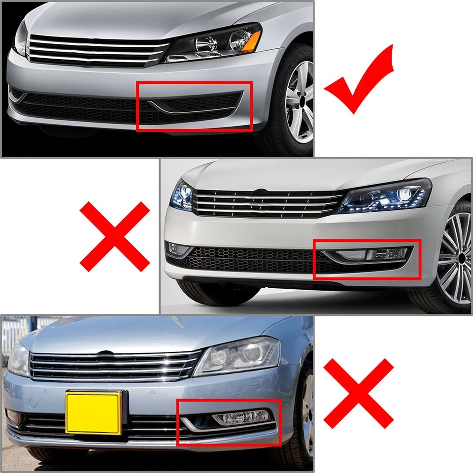 Front Bumper Fog Light Grilles Cover Fit For VW Passat 2012-2015 561853665E Left - Image 1 of 1