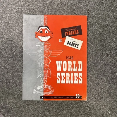 1948 Cleveland Indians World Series Program vs Boston Braves EX-MT/NM unscored - Image 1 of 4