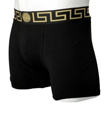 Versace Men's Black Greca Border Low Rise Trunk Underwear Sz 3 US XS Authentic - Image 1 of 4