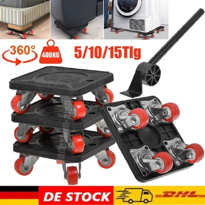 5tlg Transportroller Set 400 kg Möbelheber Umzughelfer Möbelrollen Möbelrücker - Bild 1 von 4