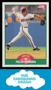 Felix Fermin 1989 Score Rookie & Traded #78T Cleveland Indians Baseball Card - Picture 1 of 2