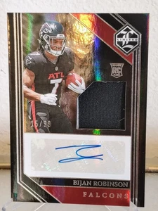 2023 Panini Limited Bijan Robinson Rookie Patch Auto RPA Silver Spotlight /99 - Picture 1 of 2