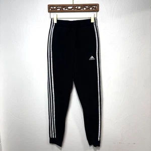 Adidas Felpa Nera Joggers 3 Strisce Pull On Atletica Casual Ragazzi Giovani L - Foto 1 di 6