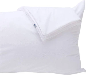 Feather Proof Pillow Protectors King Size with Zipper Set of 2-100% Waterproof - - Picture 1 of 12
