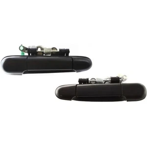 Exterior Door Handle For 91-94 Toyota Tercel Set of 2 Rear Black Plastic - Picture 1 of 12