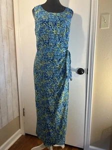 VTG Spencer Jeremy Dress SZ 10 Faux Wrap Sarong 100% Silk Floral Tropical - Picture 1 of 13