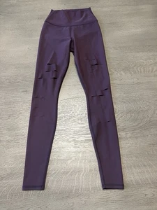 Alo High Waist Ripped Warrior Leggings Gr. XS Lila - Bild 1 von 7