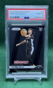 2024-25 Panini Prizm Monopoly Stephon Castle Base Rookie #75 PSA GEM MT 10 - Picture 1 of 5