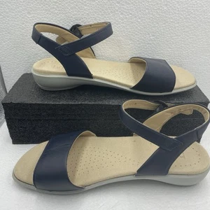 Ladies Hotter Tropic Black Sandals Leather Size UK 5.5 - Imagen 1 de 12