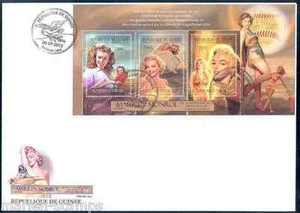 GUINEA 50th MEMORIAL ANNIVERSARY OF MARILYN MONROE BASEBALL SHEET FDC - Picture 1 of 1