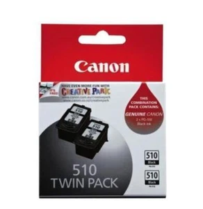 2 CANON GENUINE INKS PACK PG510 BLACK MX420 MX410 MX350 MX360 MP495 ORIGINAL - Picture 1 of 1