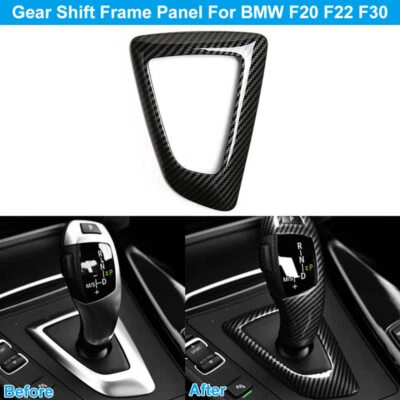 Panel de perilla de cambio de marchas estilo fibra de carbono apto para BMW F20 F21 118i 120i 2011-2018 Foto 1 de 4