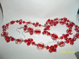 Vintage Acryl Menge 3 (Halskette Armband Ohrringe) 20" - Bild 1 von 11