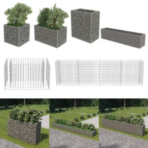 Gabion Stone Basket Wall Retaining Wire Cage Fench Privacy Galvanized Planter - Picture 1 of 161