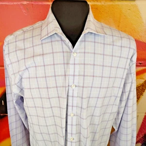 Tommy Hilfiger Hemd Herren Large blau kariert Baumwolle Knopfleiste Langarm - Bild 1 von 13