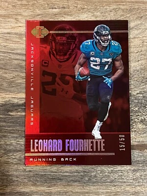 Leonard Fournette 2019 Panini Illusions Trophy Collection Red /50 Jaguars #16 - Image 1 of 2