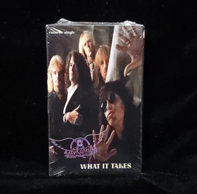 Aerosmith - What It Takes - Cassingle Cassette Tape Single 1990 Sealed New - Image 1 of 4