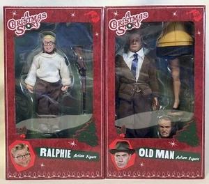 Figuras de acción NECA A Christmas Story - Ralphie con jinete rojo y anciano con lámpara de pierna - Imagen 1 de 5