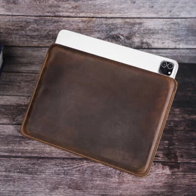 Genuine Leather Sleeve Case For iPad Air Pro 13/11 12.9 10th 9th 8th Pouch Bag - Image 1 of 4