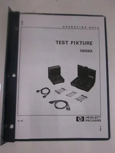 HP Model 16058A, Test Fixture Operation Note, Used - Picture 1 of 3