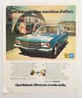 Pubblicit epoca 1972 AUTO OPEL REKORD CAR advertising publicit werbung reklame