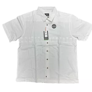 Quiksilver Waterman Tahiti Palms SS Button Down Hemd Gr. XXL - Weiß - Neu - Bild 1 von 14