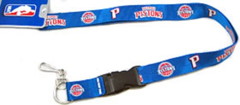 Detroit Pistons Premium Breakaway Lanyard (NEW) Key Chain Keychain NBA CDG Cover